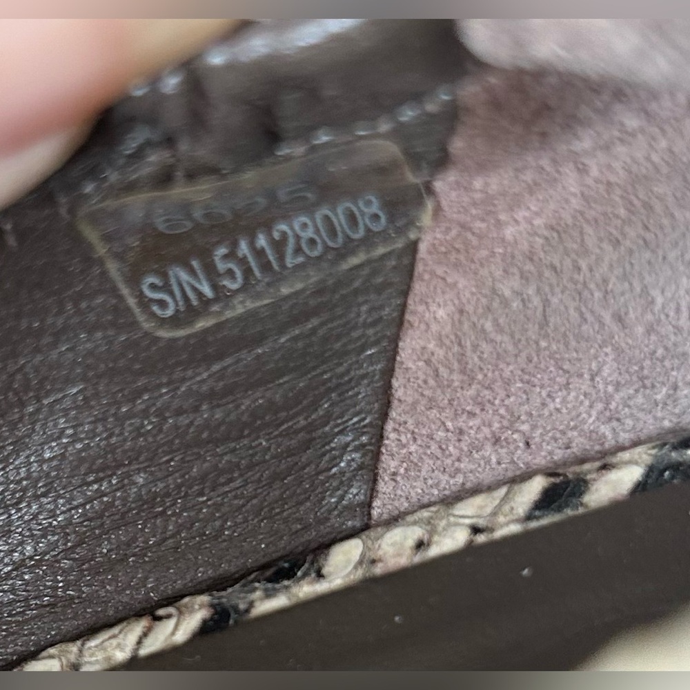 Tory Burch Reva Snakeskin Flats Ballet Beige Brown Gold Logo Size 7.5 - Picture 15 of 16